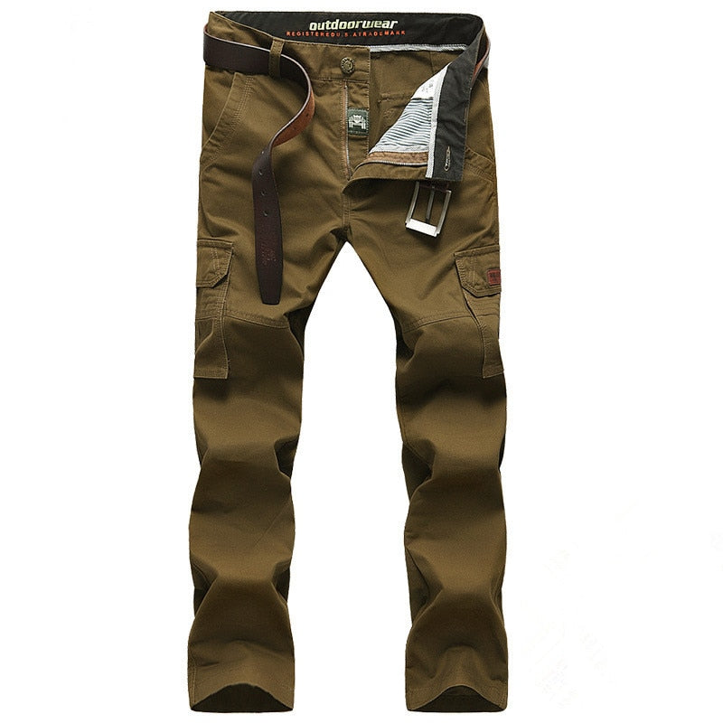 Cargo Pants Spring Cotton Baggy Denim Pants  Multi-pockets