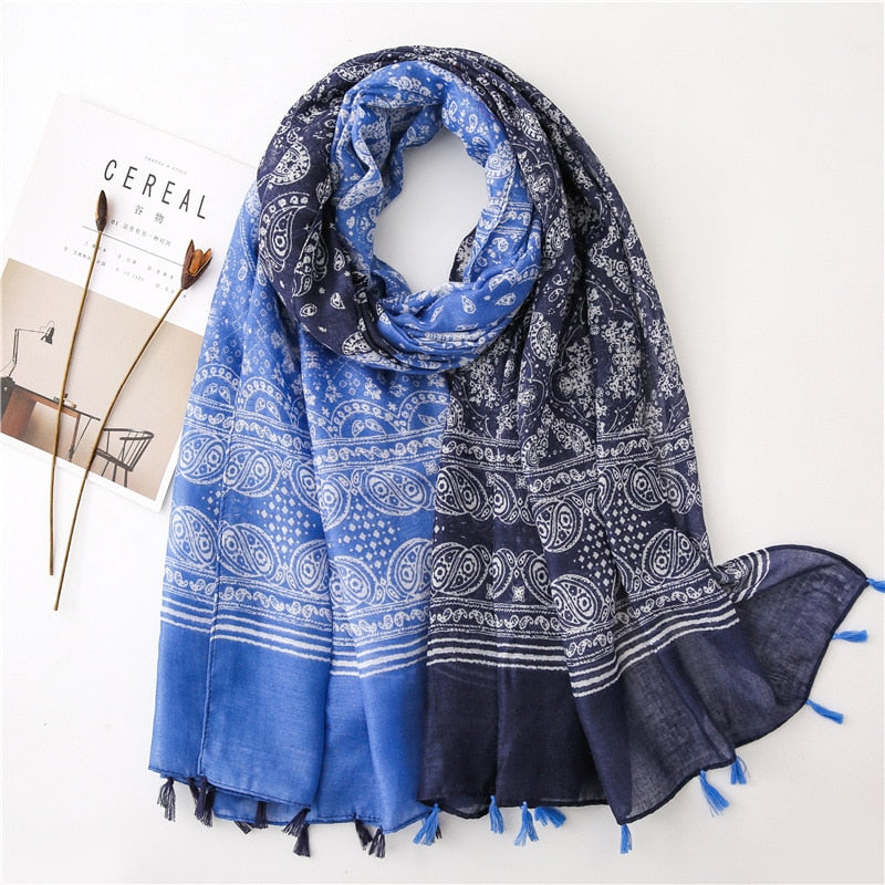 cotton scarf with tassel fashion wraps shawls hijabs