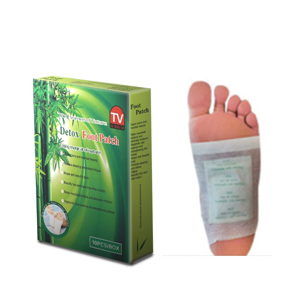 10Pcs Detox Foot Patch+10Pcs Adhesive Tape Sleeping Better Help Body Detoxification Slimming Sticker Health Care Medical Plaster