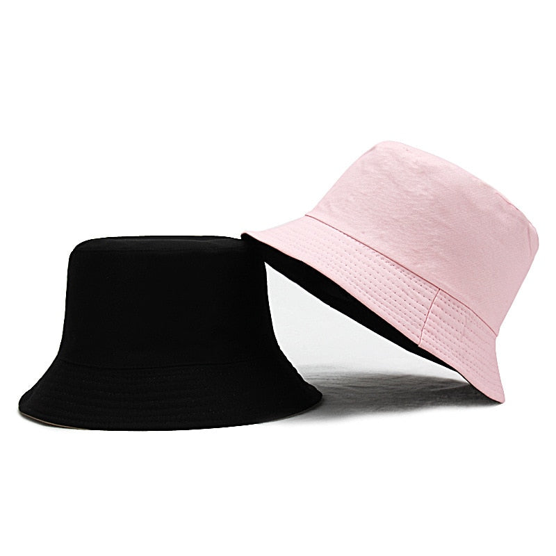 solid Double sided Bucket Hat for Men and Women