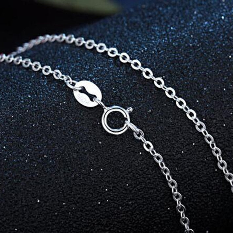 Genuine 925 Sterling Silver Base Chain Necklace