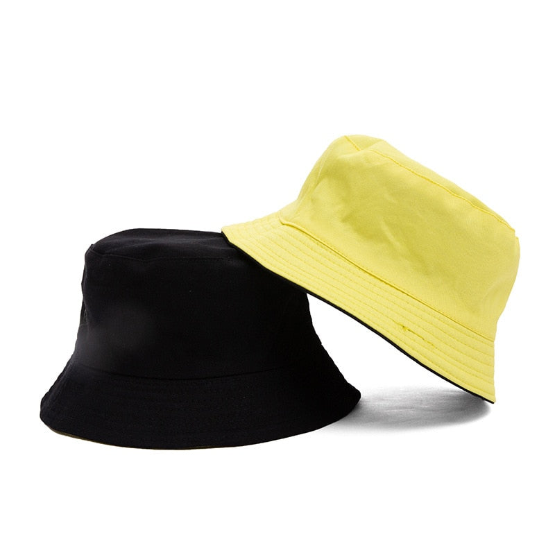 solid Double sided Bucket Hat for Men and Women