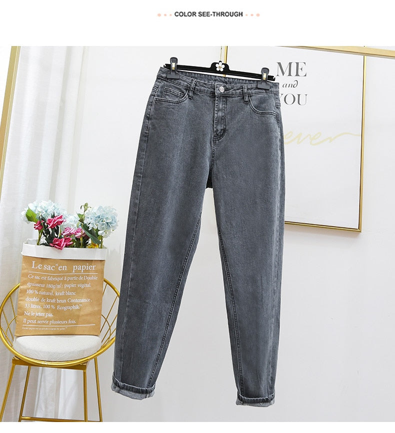 Jeans Woman High Waist Skinny Full Length Denim Pencil Pants 5xl 6xl 7xl 8XL