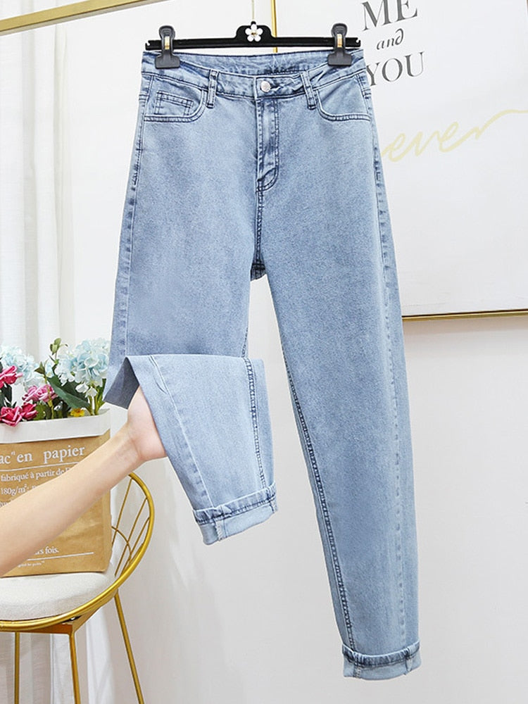 Jeans Woman High Waist Skinny Full Length Denim Pencil Pants 5xl 6xl 7xl 8XL