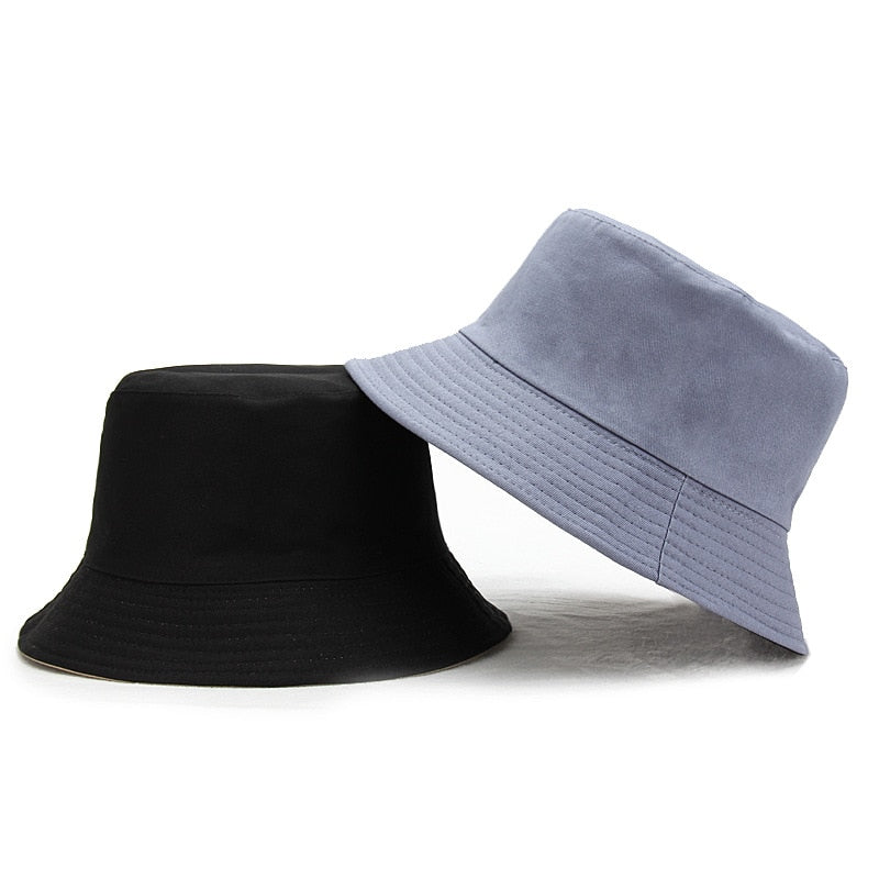 solid Double sided Bucket Hat for Men and Women