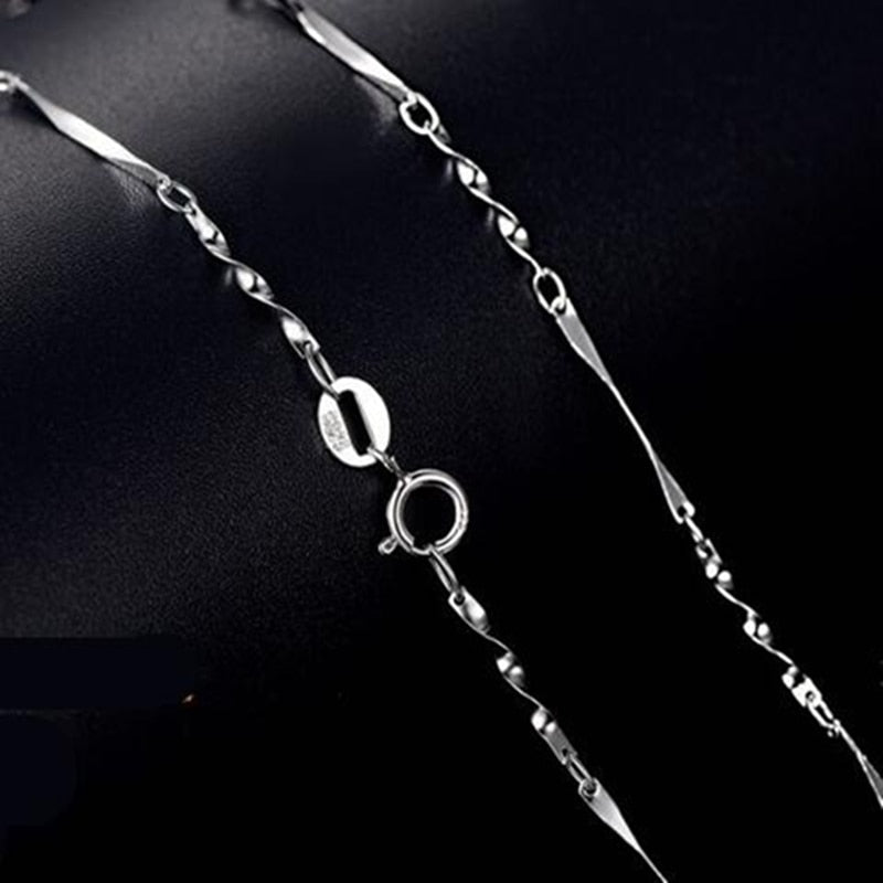 Genuine 925 Sterling Silver Base Chain Necklace