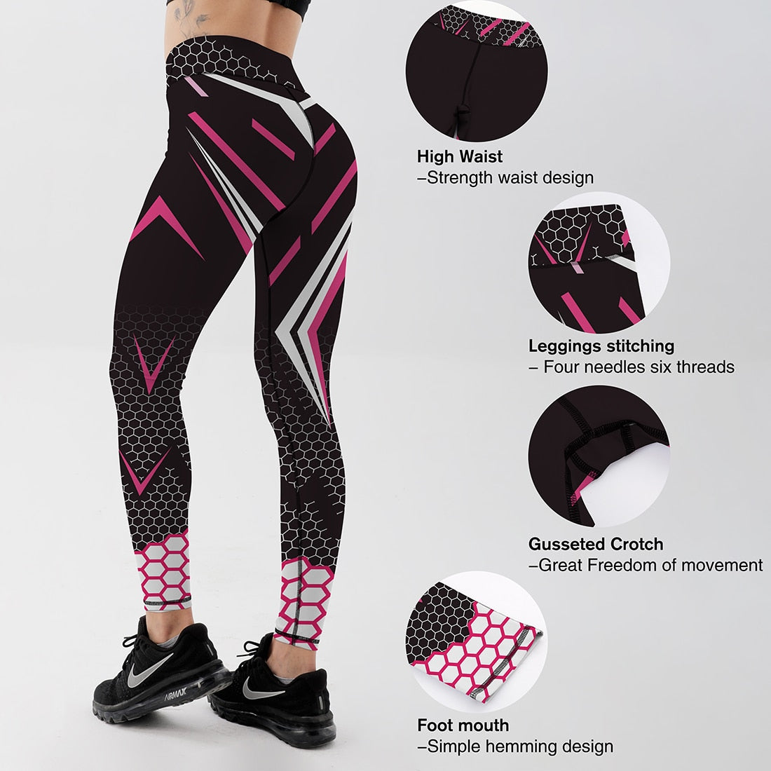 Workout Sporting Elastic Force Breathable Fitness Leggings