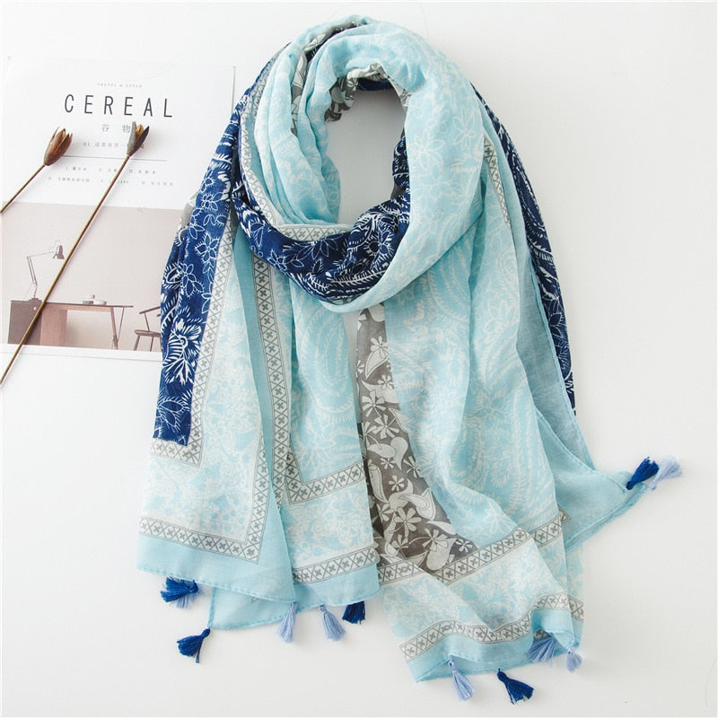 cotton scarf with tassel fashion wraps shawls hijabs