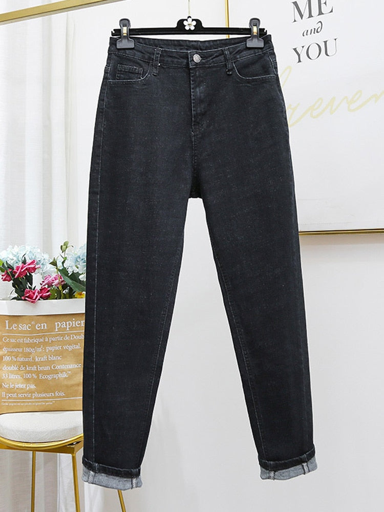 Jeans Woman High Waist Skinny Full Length Denim Pencil Pants 5xl 6xl 7xl 8XL