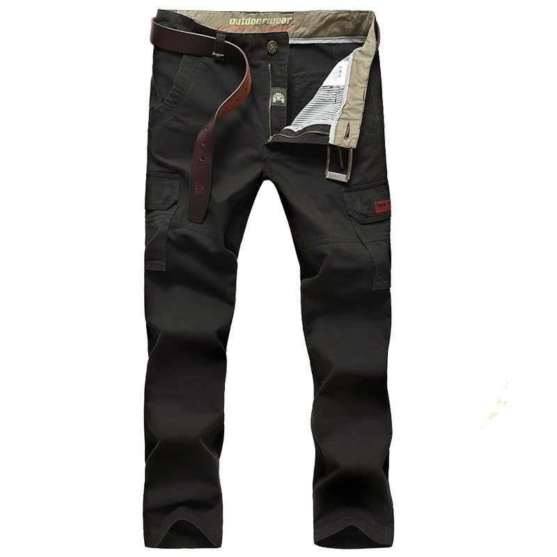 Cargo Pants Spring Cotton Baggy Denim Pants  Multi-pockets