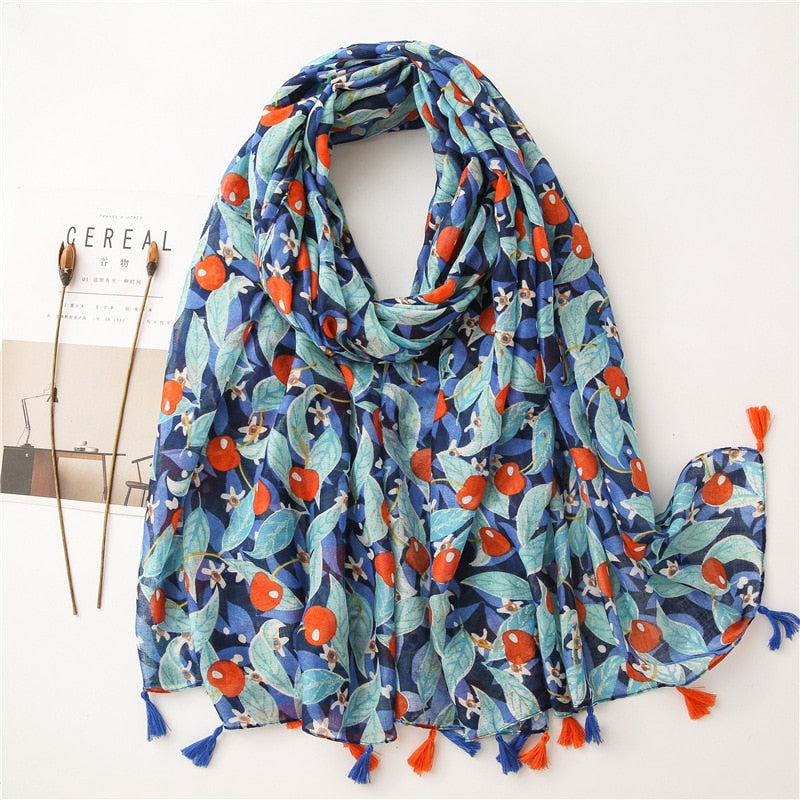 cotton scarf with tassel fashion wraps shawls hijabs