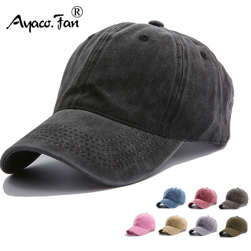 Solid Baseball Cap Fashion HatsVintage  Visor Casual Cap