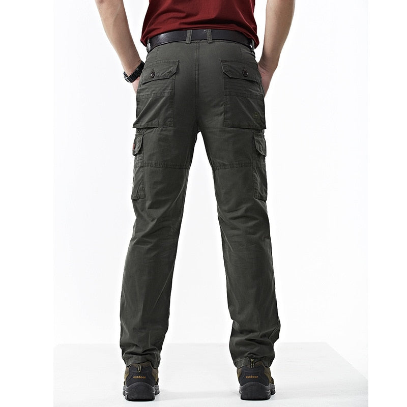 Cargo Pants Spring Cotton Baggy Denim Pants  Multi-pockets