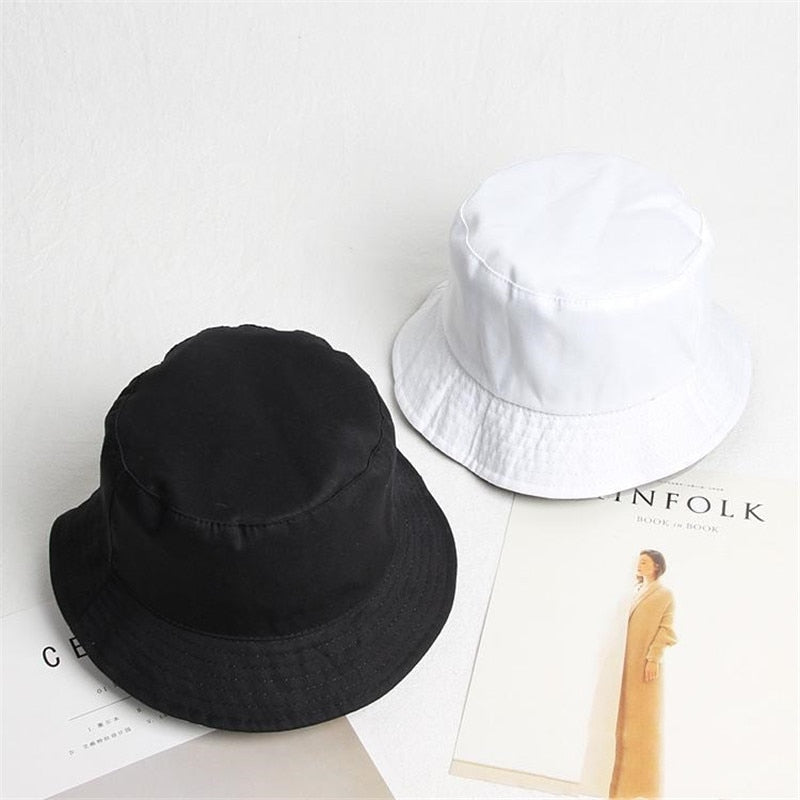 solid Double sided Bucket Hat for Men and Women