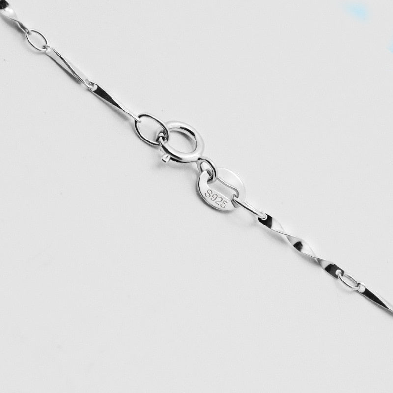 Genuine 925 Sterling Silver Base Chain Necklace