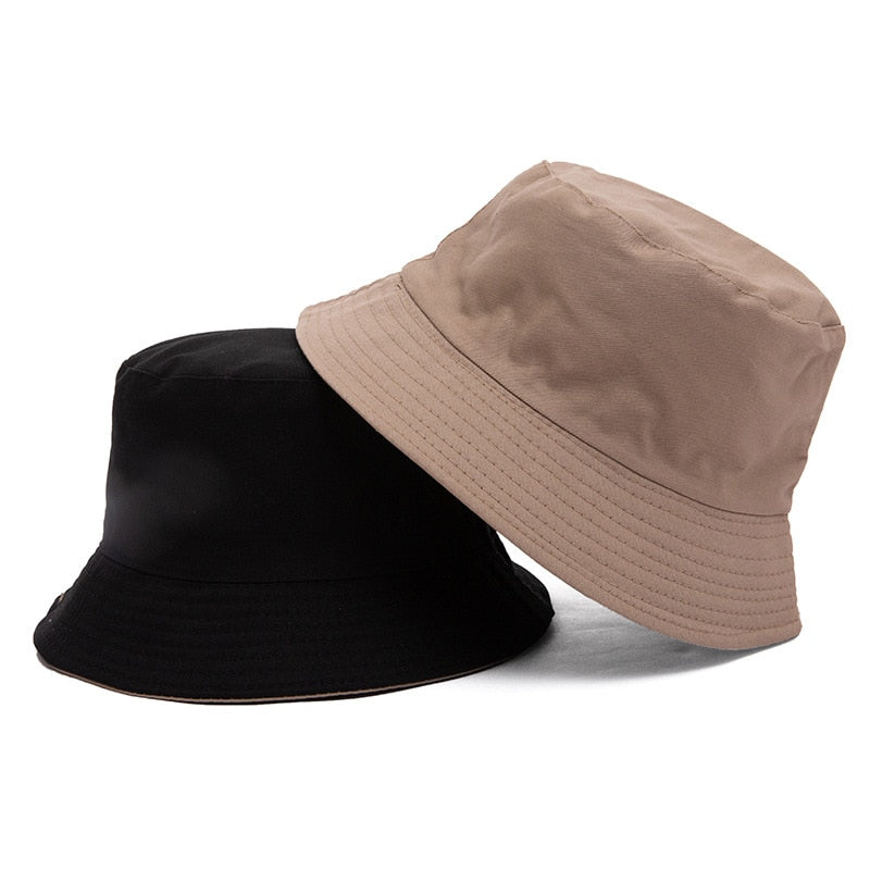 solid Double sided Bucket Hat for Men and Women