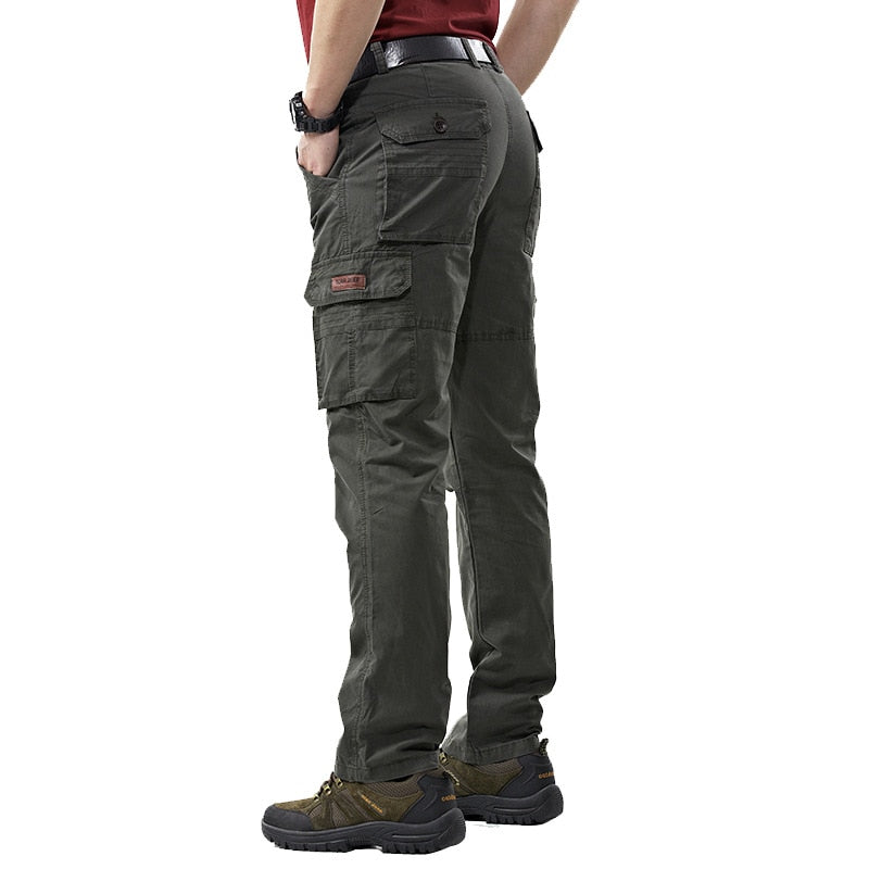 Cargo Pants Spring Cotton Baggy Denim Pants  Multi-pockets