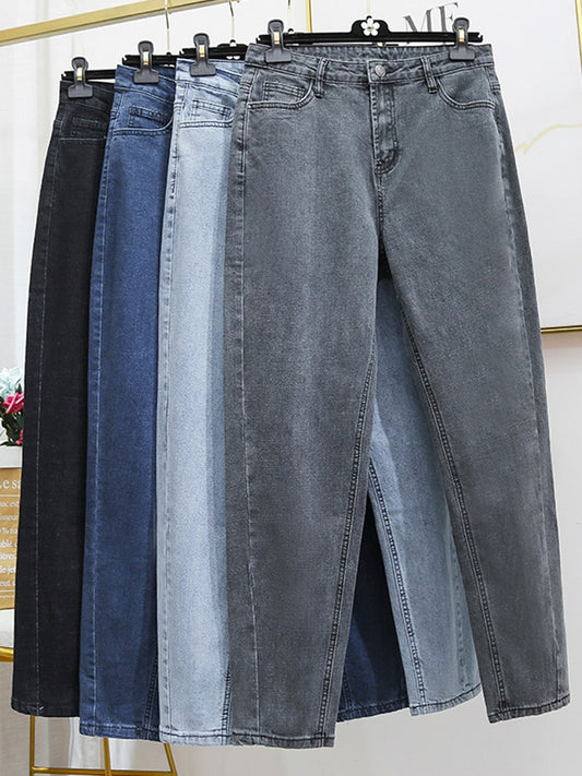 Jeans Woman High Waist Skinny Full Length Denim Pencil Pants 5xl 6xl 7xl 8XL