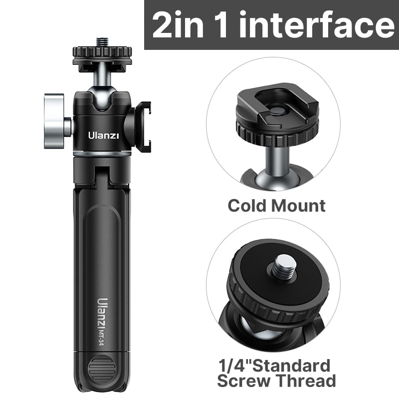 Ulanzi U-Vlog lite Mini Tripod with 360° Ball Head  Tabletop Tripod for Camera iPhone Android Phone