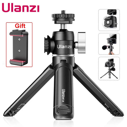 Ulanzi U-Vlog lite Mini Tripod with 360° Ball Head  Tabletop Tripod for Camera iPhone Android Phone