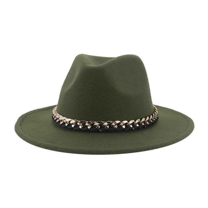 Hats for Women Fedora Women Hat Panama Hats for Men Church Chain Belt