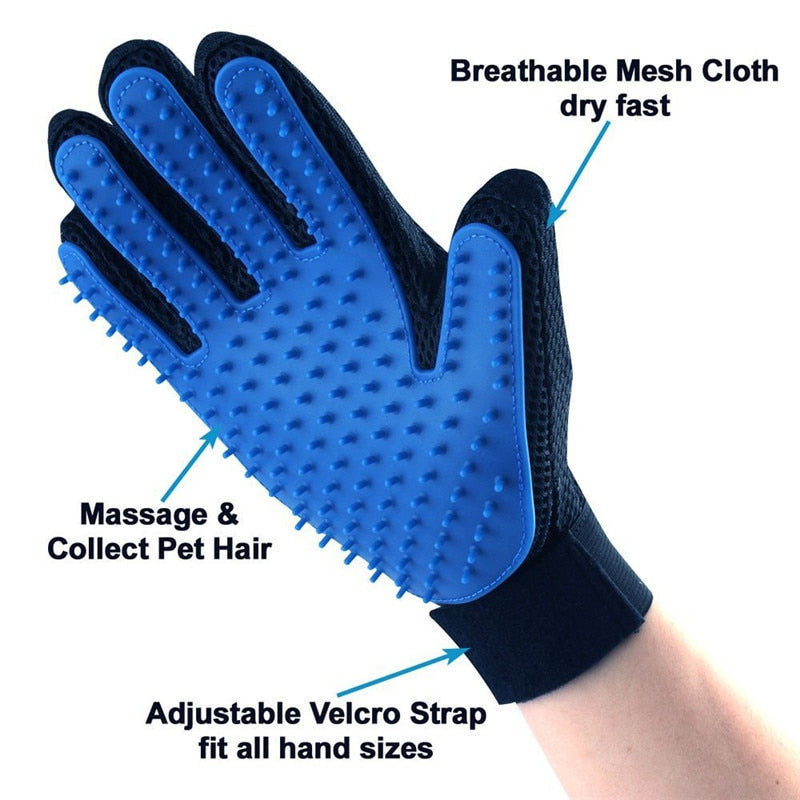 Silicone Pet Hair Glove Dog Brush Comb Grooming Dog Glove Cleaning Massage Supply Hair Removal Brush Promote Blood Circulation