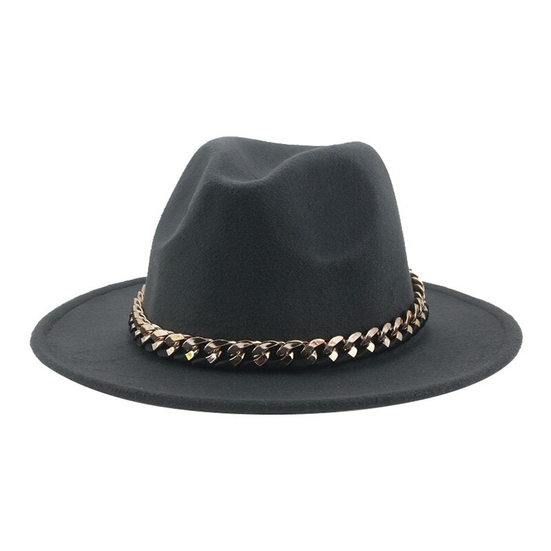 Hats for Women Fedora Women Hat Panama Hats for Men Church Chain Belt