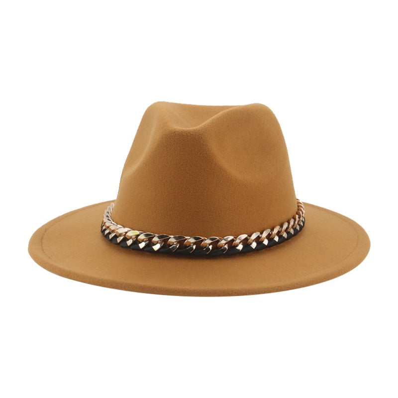 Hats for Women Fedora Women Hat Panama Hats for Men Church Chain Belt